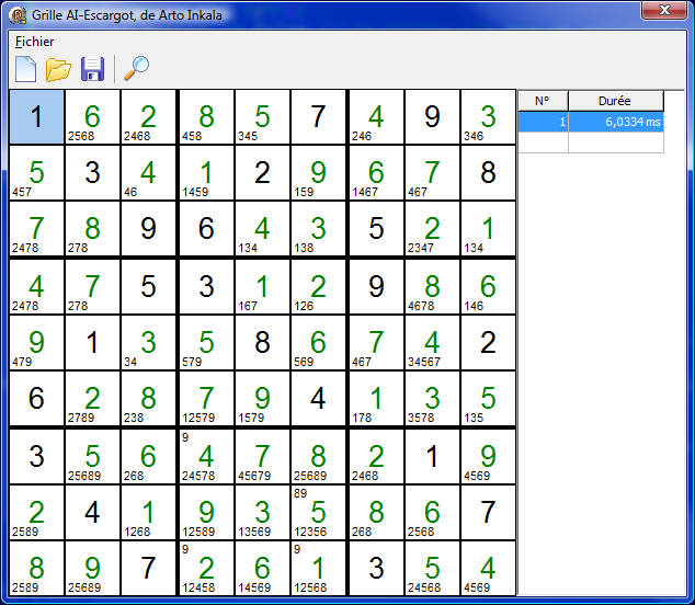 AlgoRythmes: (Erratum) Défi pour cet été : Résoudre le sudoku le